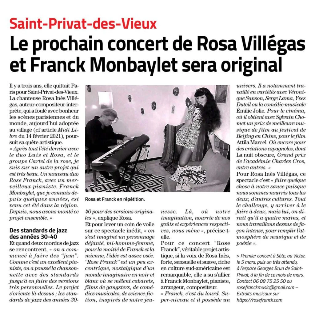 Article Midi Libre Fevrier 2022